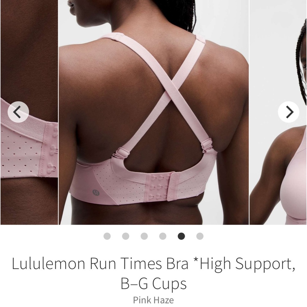 NEW! Lululemon Run Times Bra *High Support, B–G Cups
Pink Haze 40D - Picture 9 of 9
